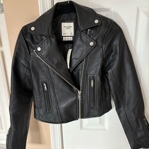 Abercrombie & Fitch Black Leather Jacket
